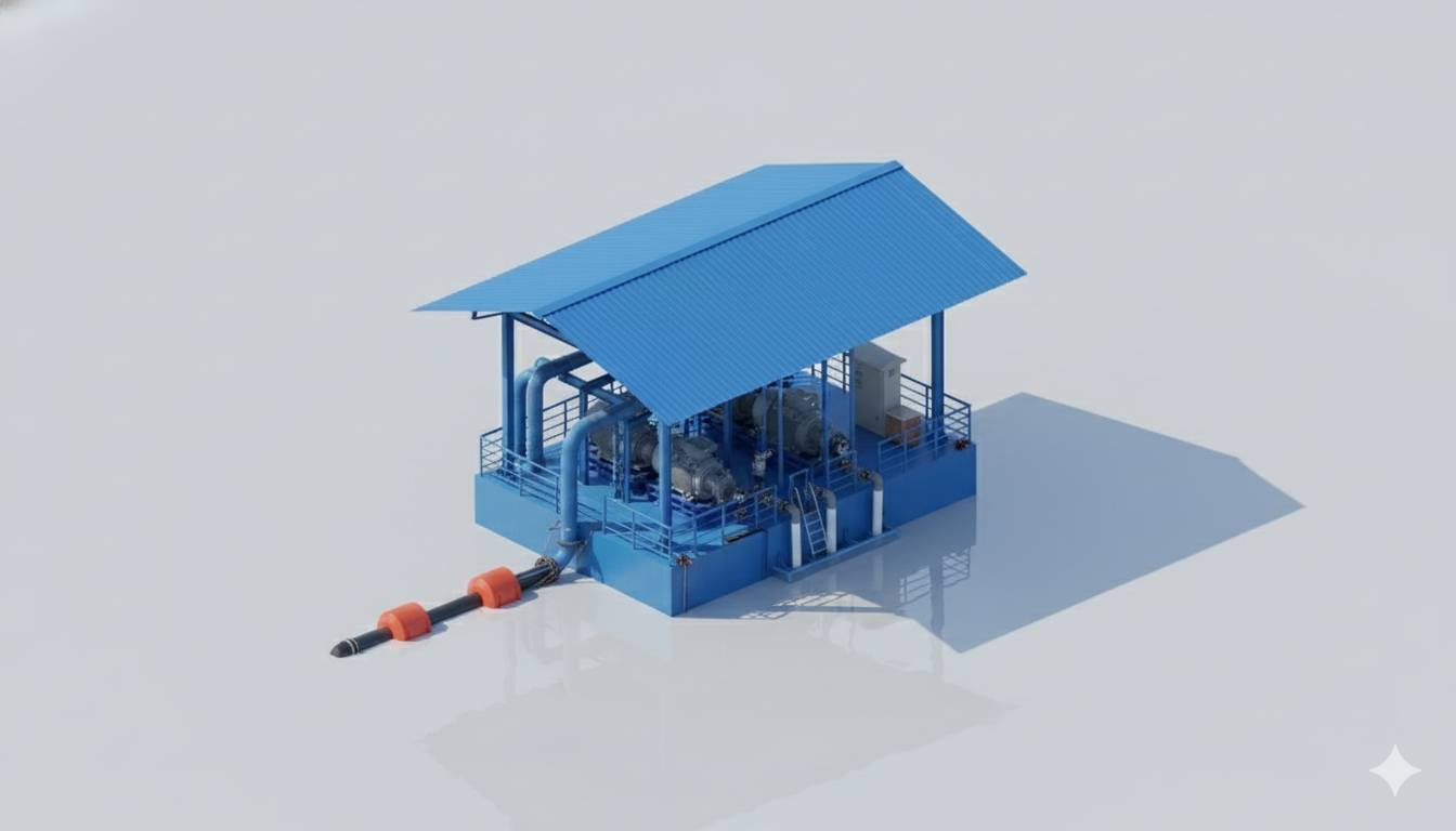 3D Water Intake Illustration